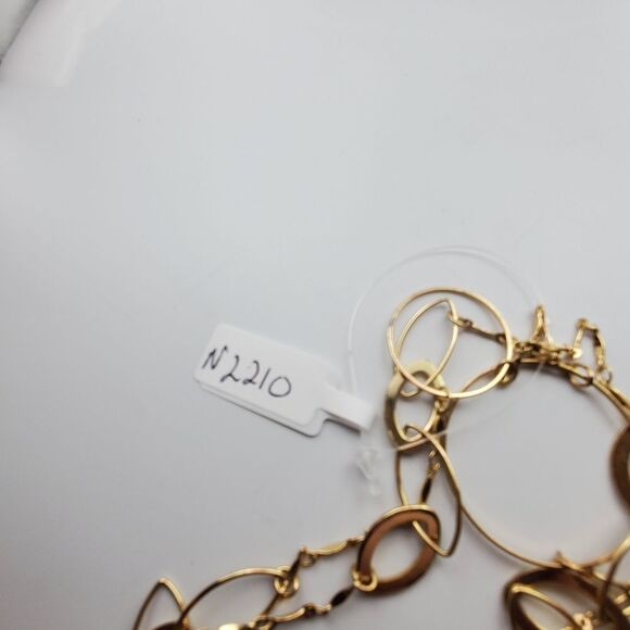 Double doozy circle hoop necklace retro vintage 1970 flare‎ N2210 - Picture 4 of 4